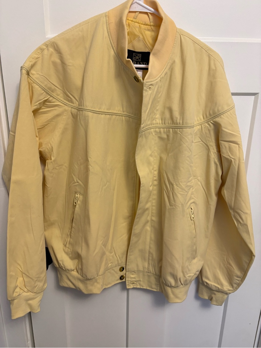 Vintage Haband Men's Yellow Bomber Jacket